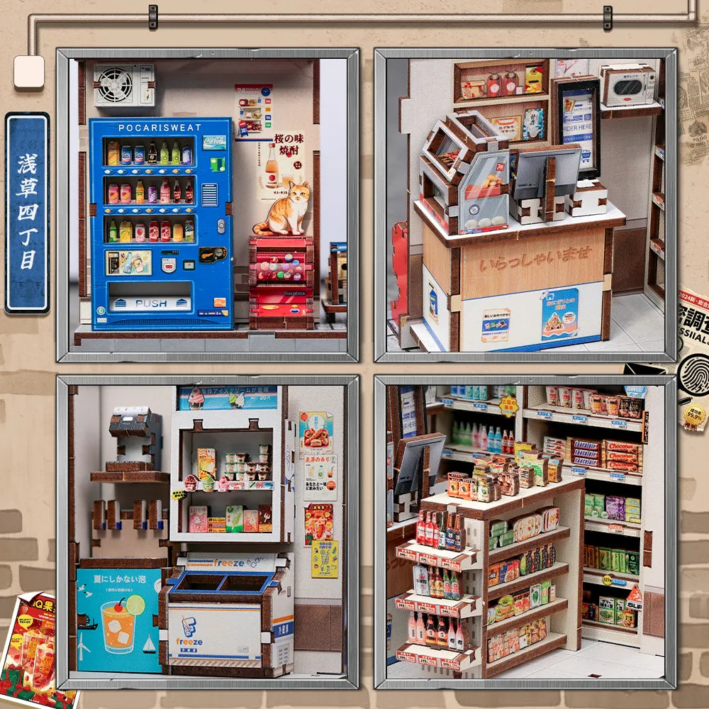 Kit de Book Nook de tienda de conveniencia Beika-cho