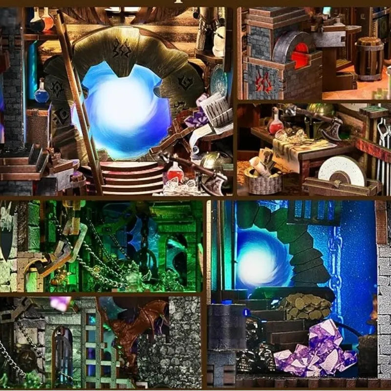 Kit de Book Nook de Espada y Libro de Magia