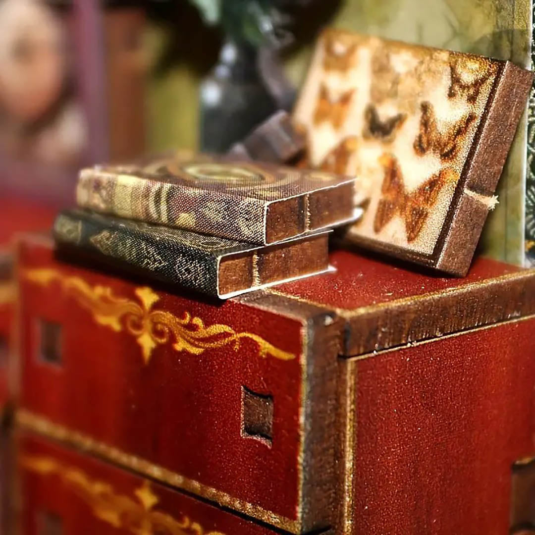 Kit de Book Nook para habitación de colección de mariposas