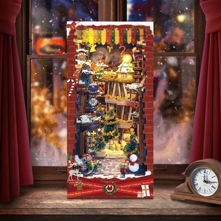 Kit de Book Nook Noche Nevada de Navidad