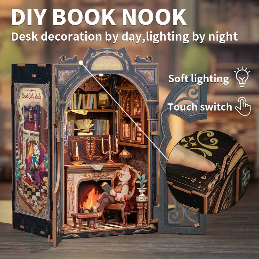 Kit de Book Nook «El estudio del conde Cat»