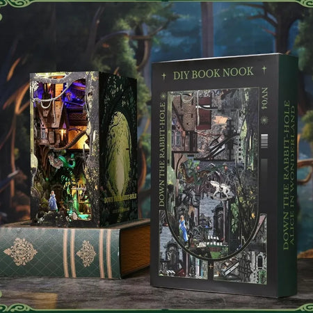 Kit de Book Nook Alicia en el país de las maravillas: Por el agujero del conejo