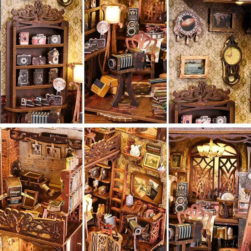 Kit de Book Nook de cuarto oscuro de película