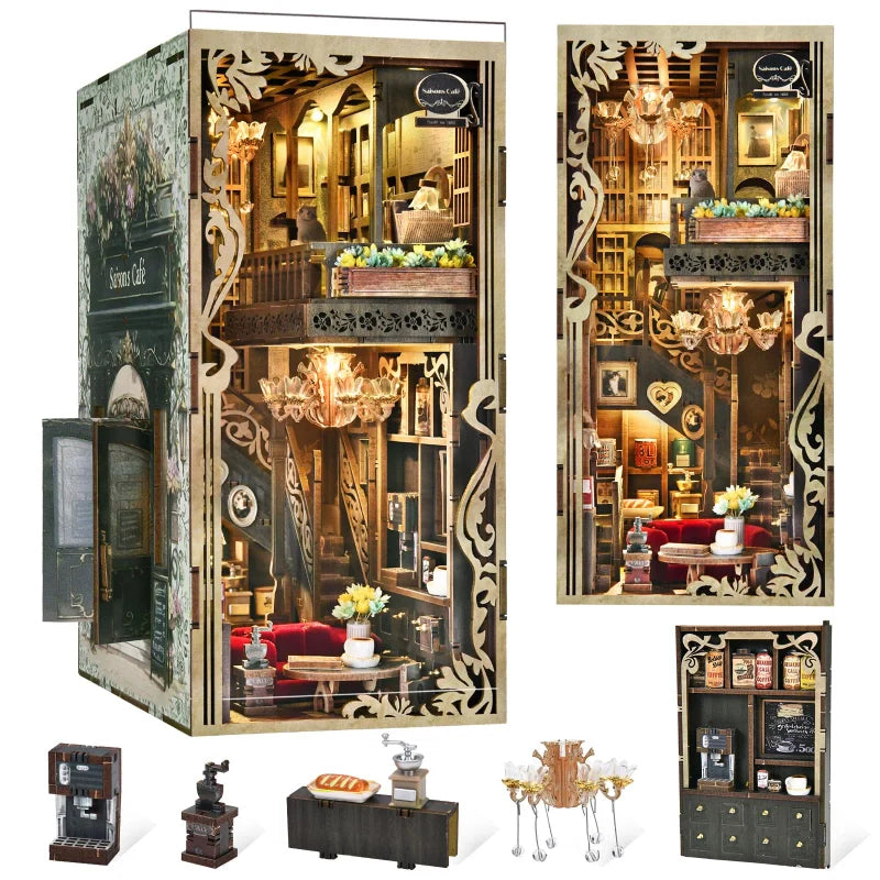 Kit de Book Nook «Cafetería de las cuatro estaciones»