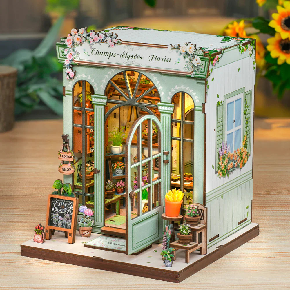 Kit de Book Nook de Floristería de los Campos Elíseos
