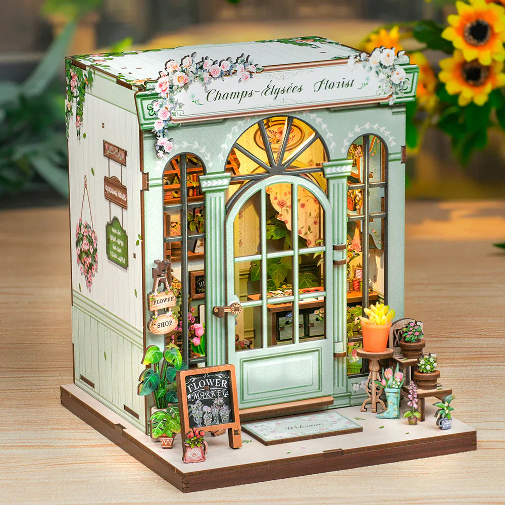Kit de Book Nook de Floristería de los Campos Elíseos