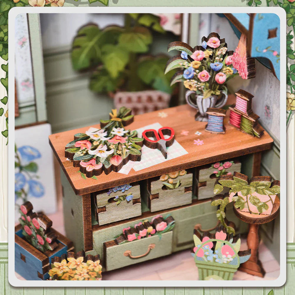Kit de Book Nook de Floristería de los Campos Elíseos