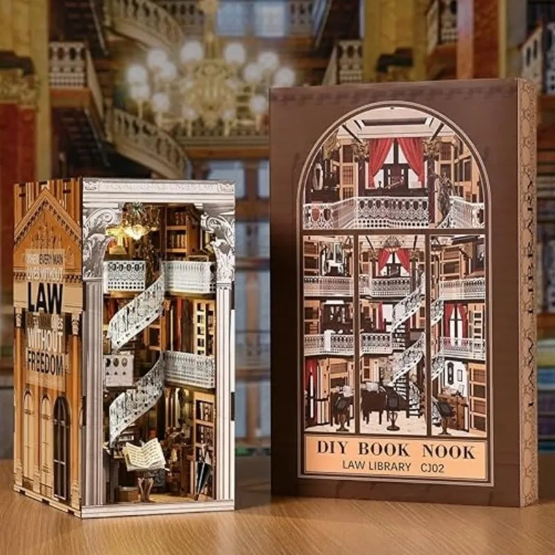 Kit de Book Nook de Biblioteca Jurídica