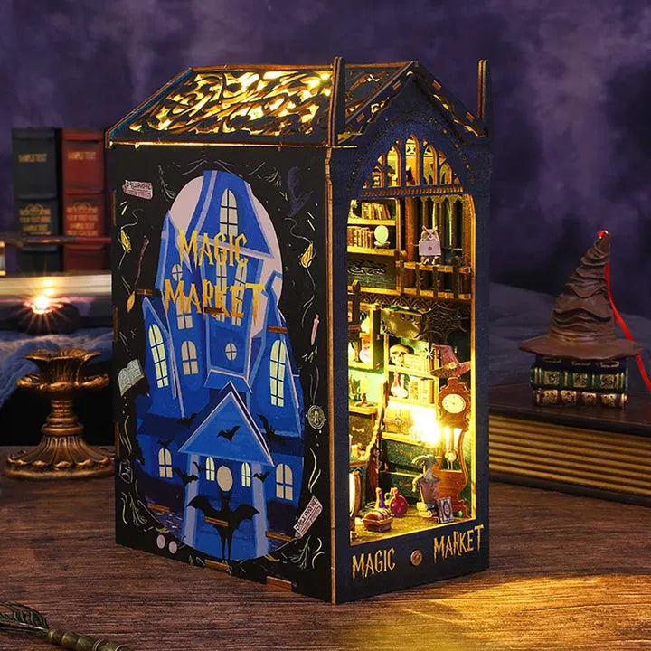 Kit de Book Nook de Mercado Mágico