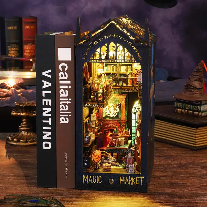 Kit de Book Nook de Mercado Mágico