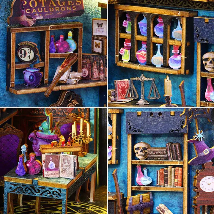 Kit de Book Nook de Mercado Mágico