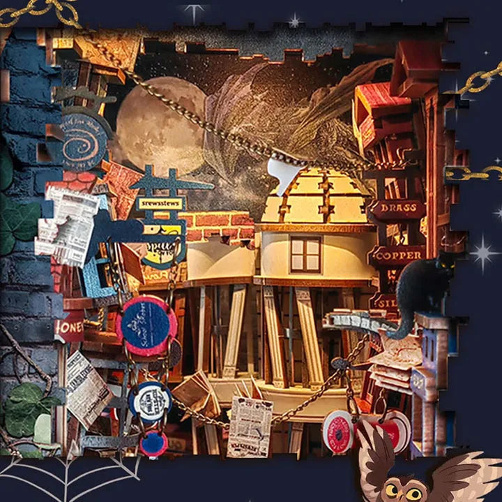Kit de Book Nook Callejón de la Noche Mágica