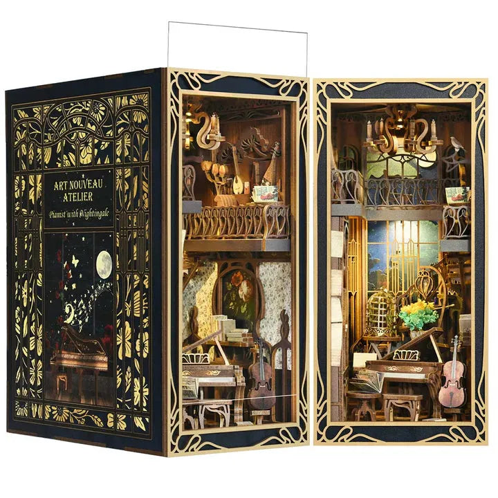 Kit de Book Nook «Pianista con ruiseñor»
