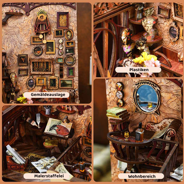 Kit de Book Nook «El día del pintor al anochecer»