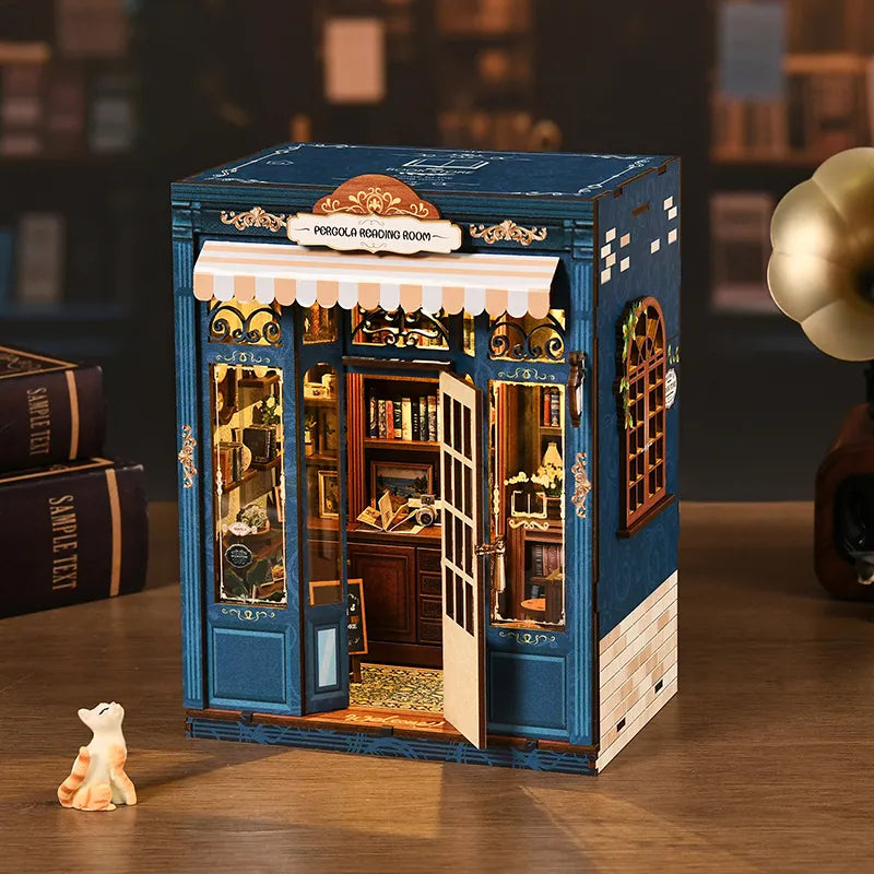 Kit de Book Nook de Sala de Lectura con Pérgola