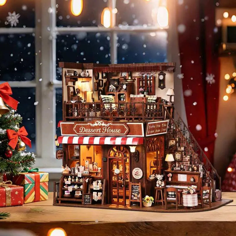 Kit de casa en miniatura Corner Dessert House