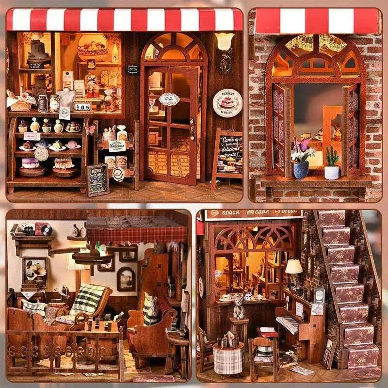 Kit de casa en miniatura Corner Dessert House