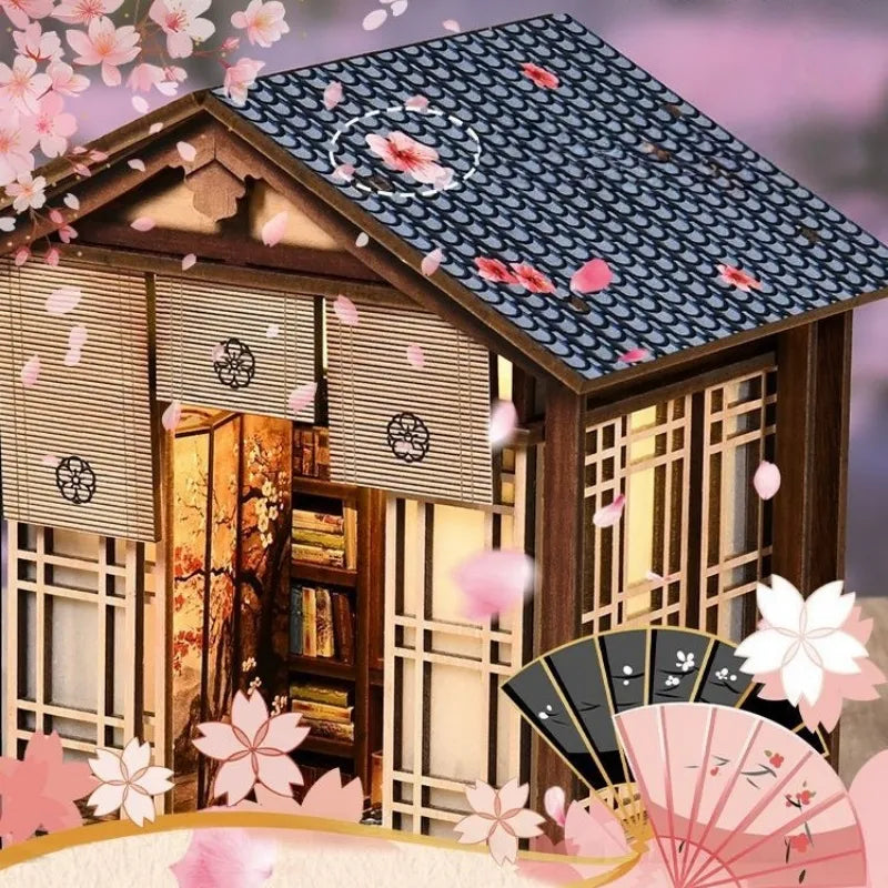 Kit de casa en miniatura Jardín Armonioso con farol de musgo