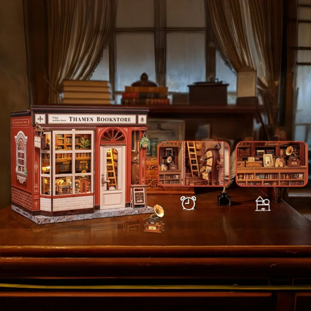 Kit de casa en miniatura Thames Bookstore