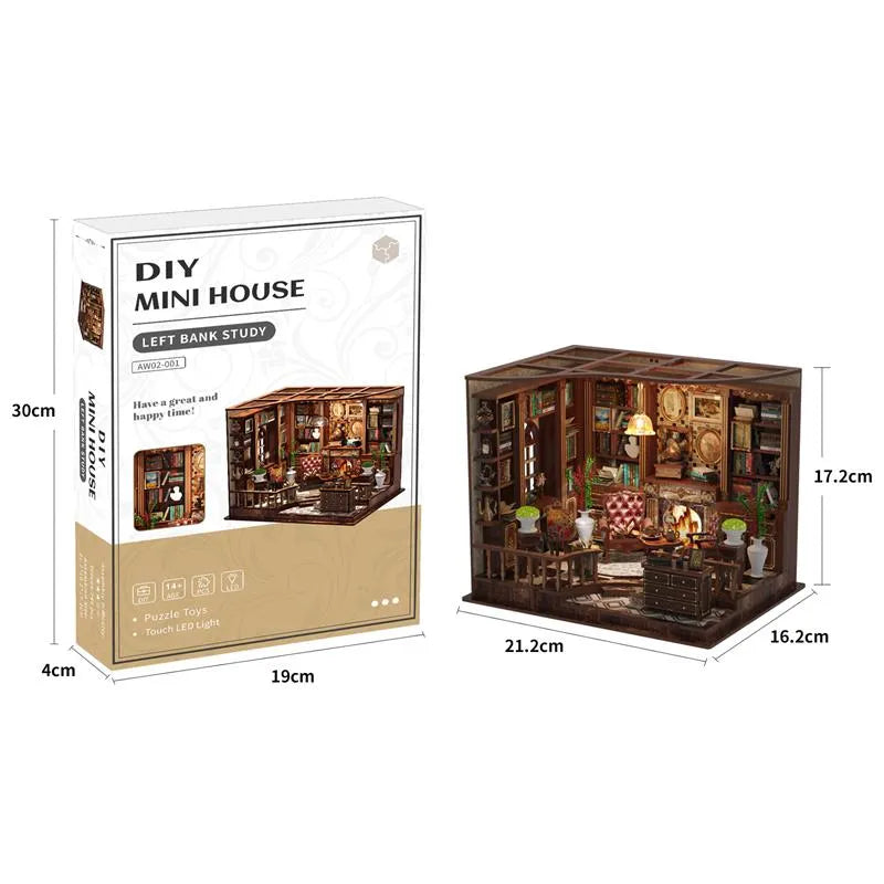 Kit de casa en miniatura Left Bank Study