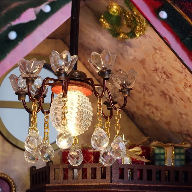 Kit de casa en miniatura Warm Christmas Lodge
