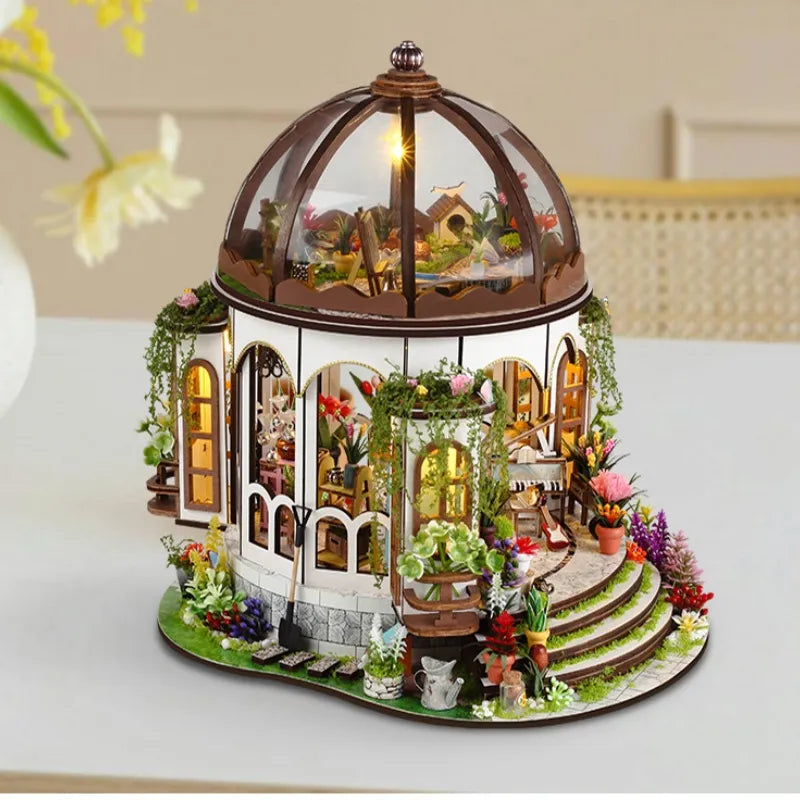 Kit de casa en miniatura de jardín colgante