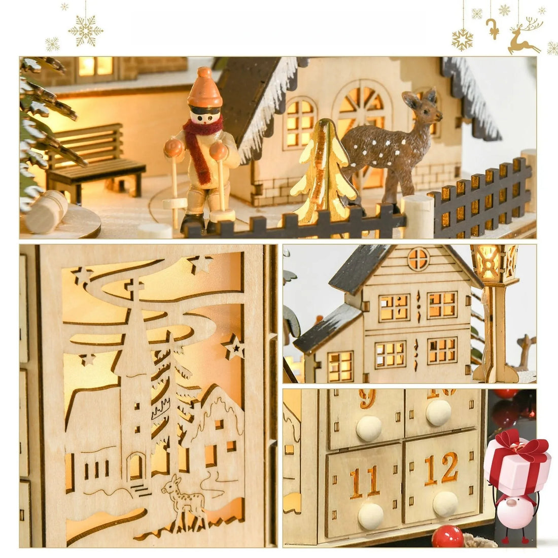 Calendario de Adviento del pueblo navideño