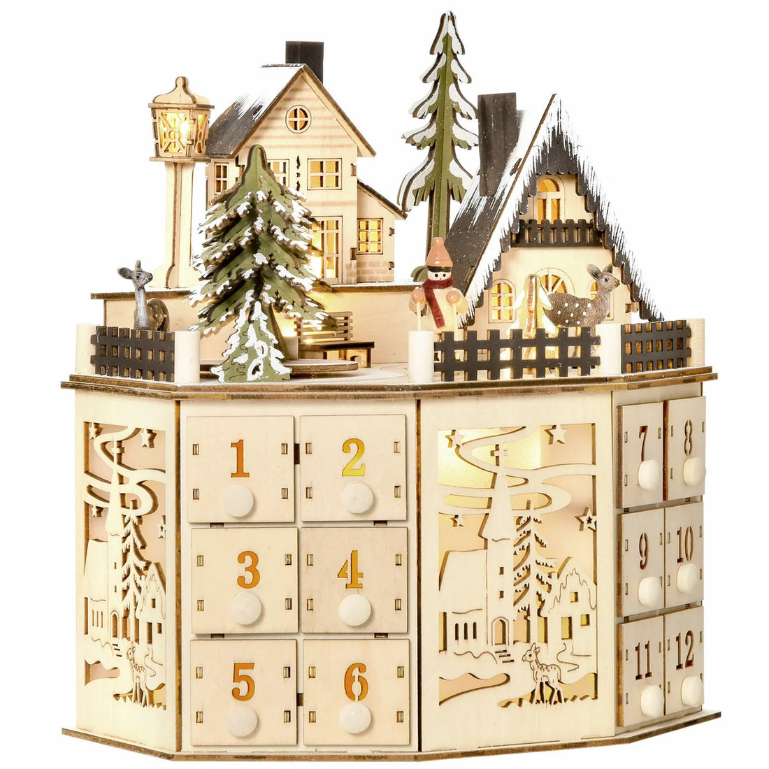 Calendario de Adviento del pueblo navideño