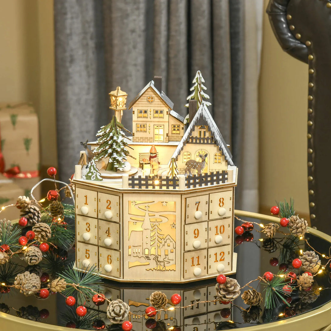 Calendario de Adviento del pueblo navideño