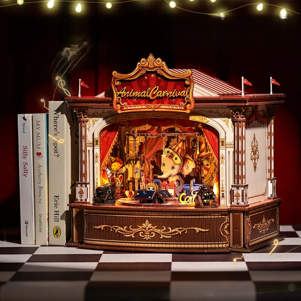 Caja de música de madera Carnaval de Animales