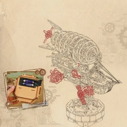 Rompecabezas de Madera 3D - Navegando en la Niebla