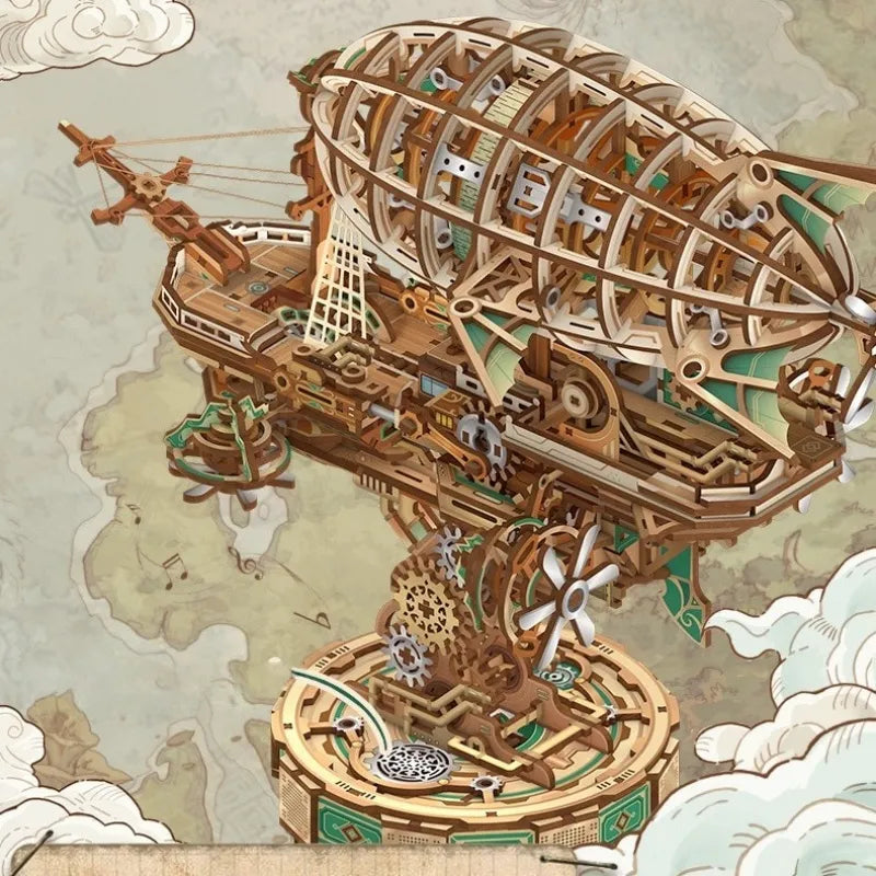 Rompecabezas de Madera 3D - Navegando en la Niebla