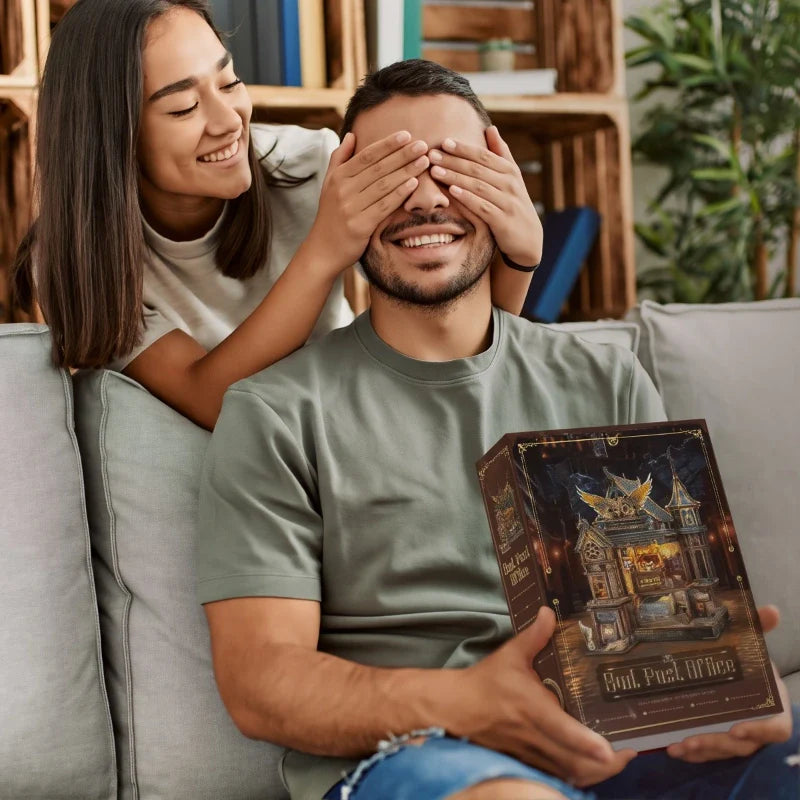Rompecabezas 3D de madera Oficina de correos del búho
