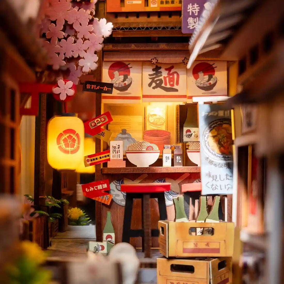 Sakura Wine Alley book nook kit – detail view 3