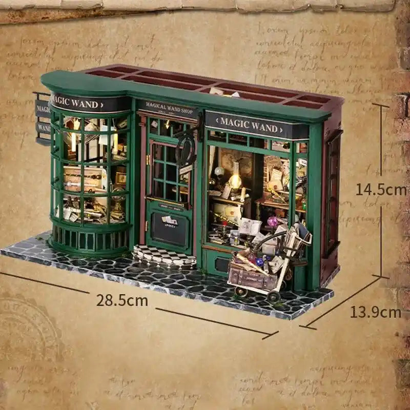 Kit de casa en miniatura «El gran emporio de las varitas mágicas»