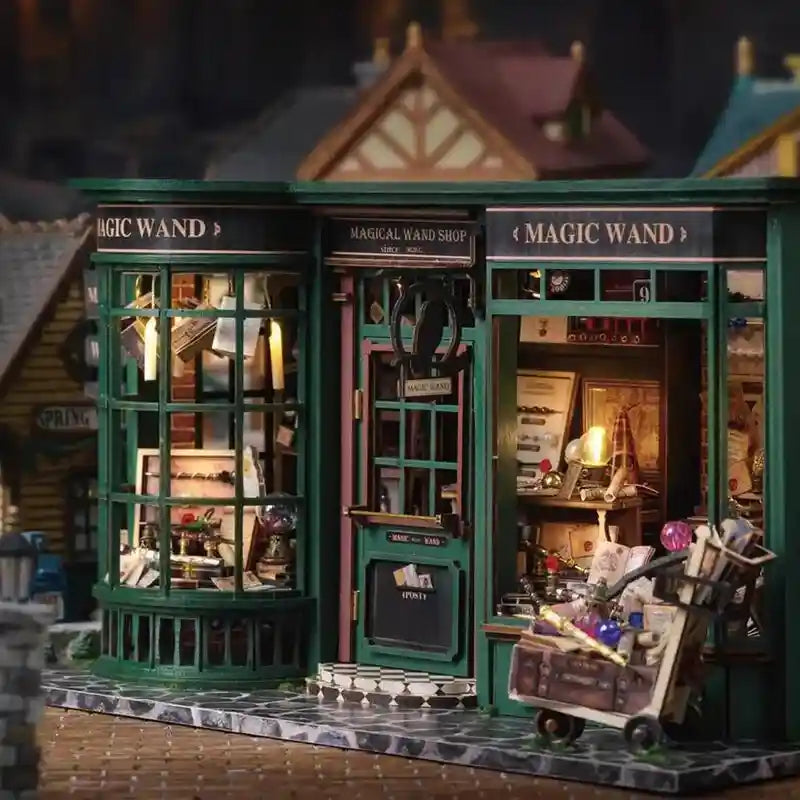 Kit de casa en miniatura «El gran emporio de las varitas mágicas»