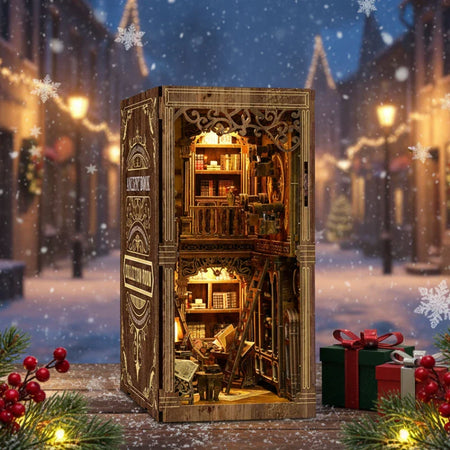 Kit de Book Nook de Biblioteca de Libros Antiguos