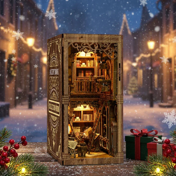 Kit de Book Nook de Biblioteca de Libros Antiguos