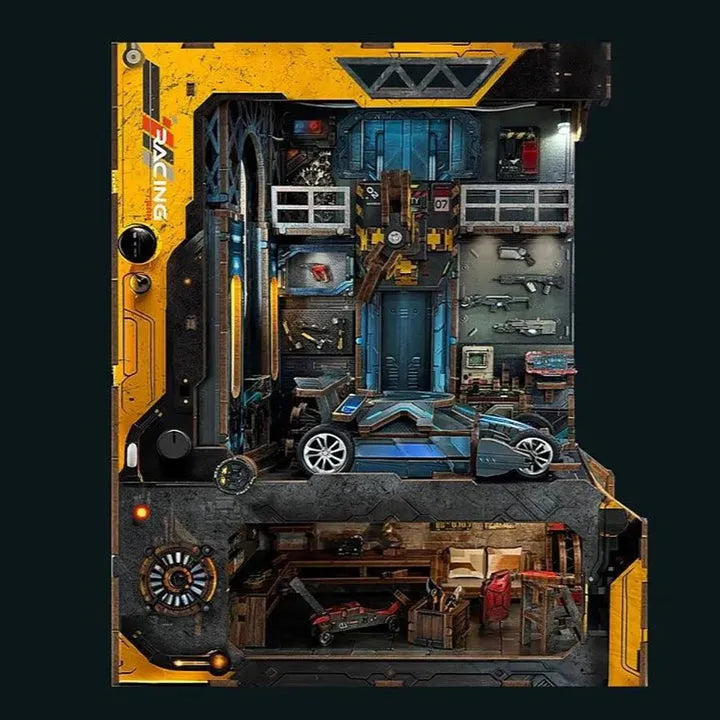 Kit de Book Nook de Taller Automovilístico