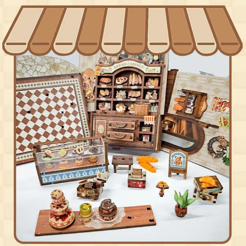 Kit de Book Nook de Panadería de Osos
