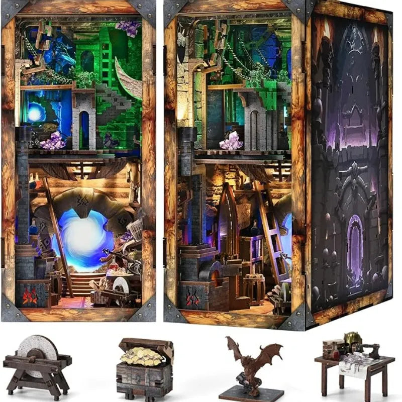 Kit de Book Nook de Espada y Libro de Magia