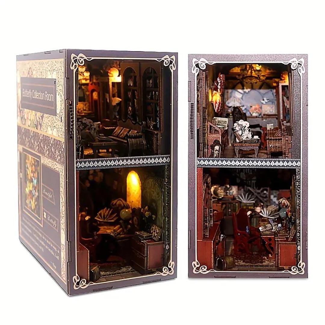 Kit de Book Nook para habitación de colección de mariposas