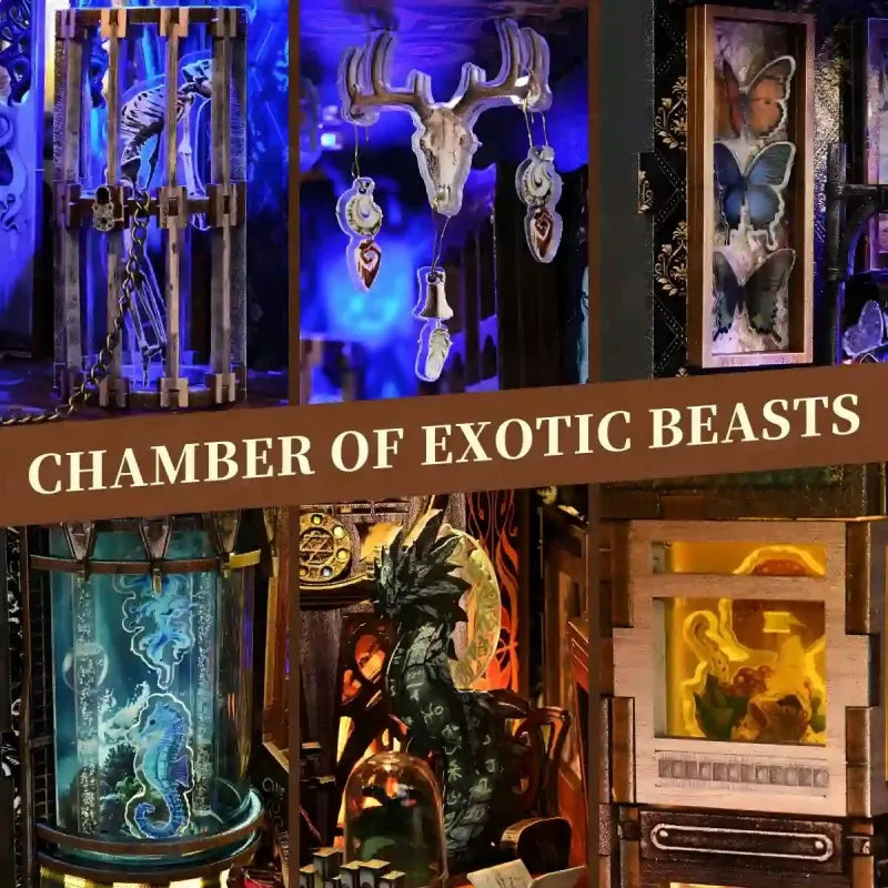 Kit de Book Nook Cámara de Bestias Exóticas