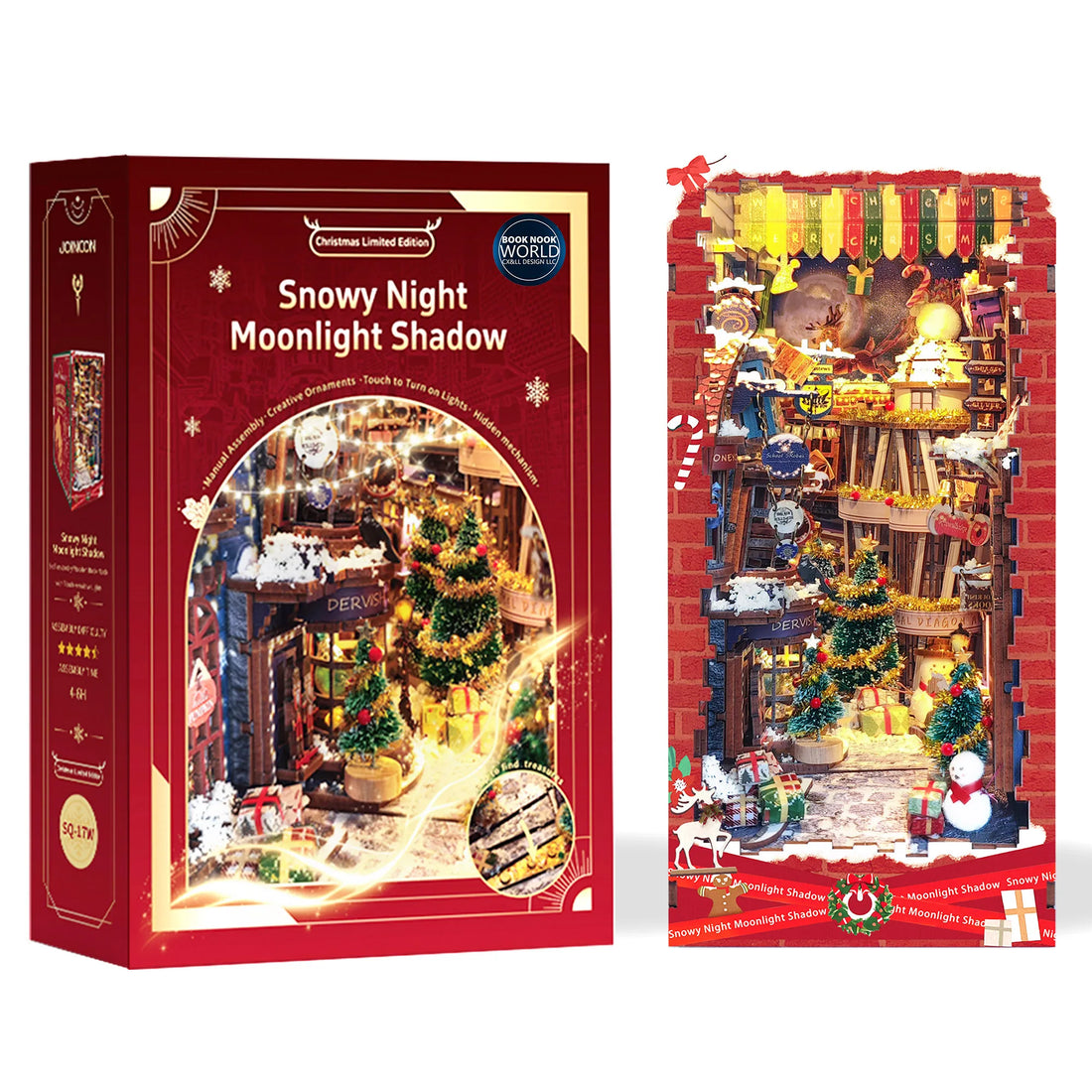 Kit de Book Nook Noche Nevada de Navidad