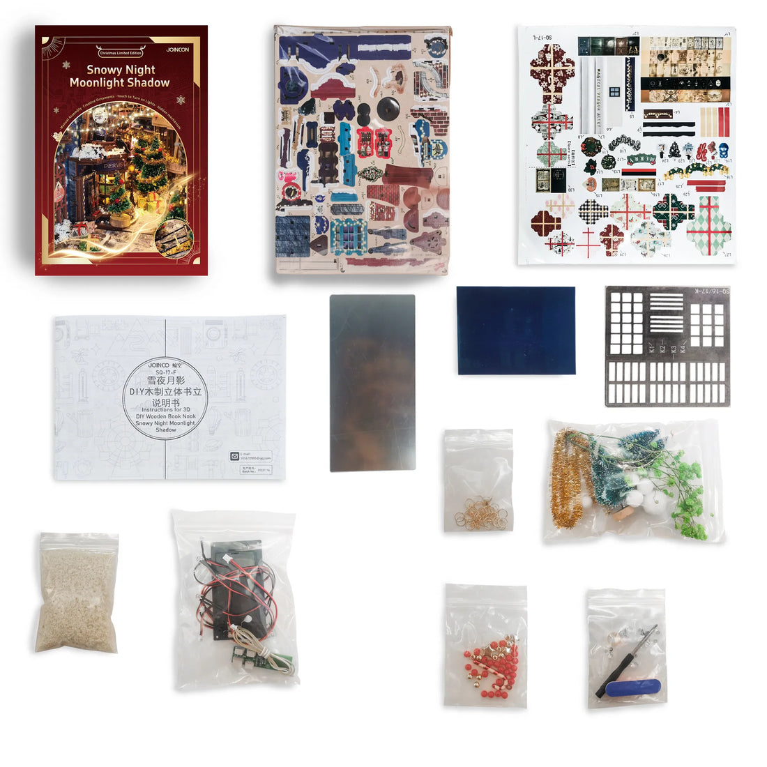 Kit de Book Nook Noche Nevada de Navidad