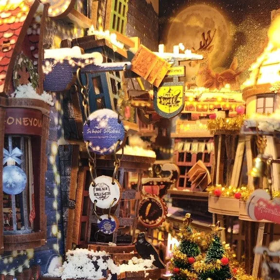Kit de Book Nook Noche Nevada de Navidad