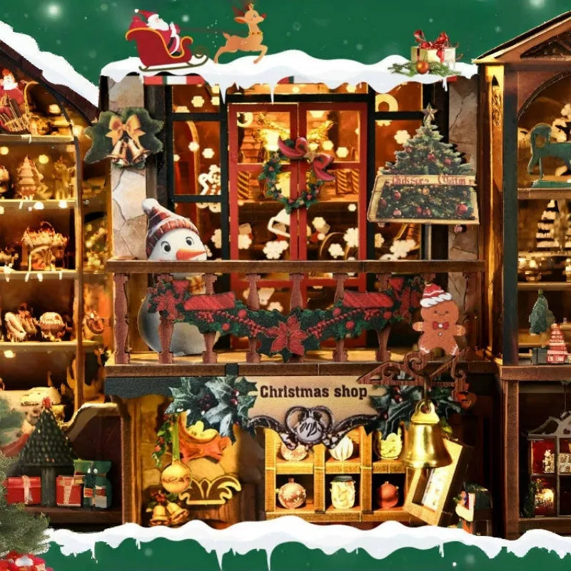 Kit de Book Nook de Tienda Navideña