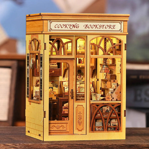 Kit de Book Nook de Librería y Cocina
