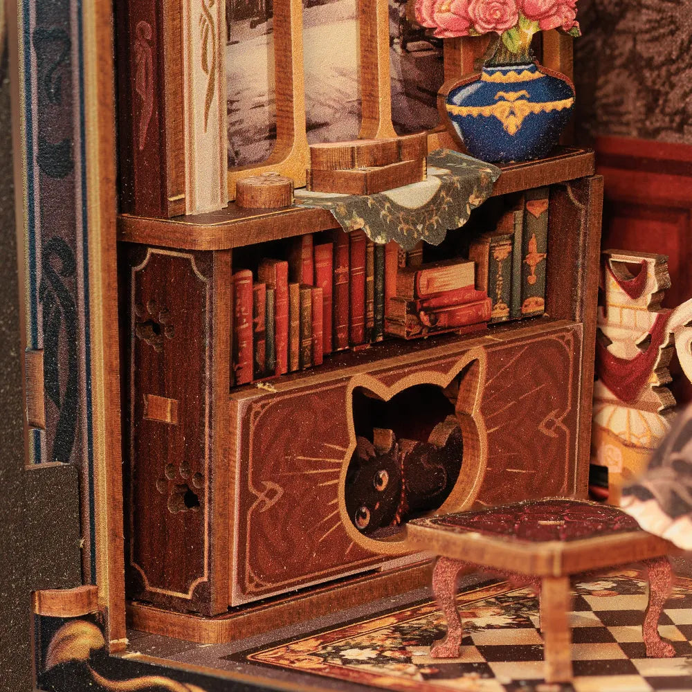 Kit de Book Nook «El estudio del conde Cat»
