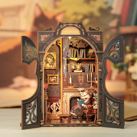 Kit de Book Nook «El estudio del conde Cat»